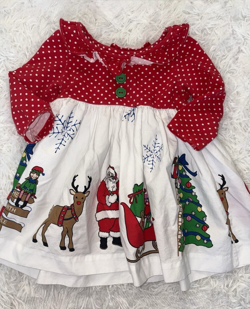 Eleanor Rose Girls 18 Mo. Christmas Design Dress. Adorable, Fun